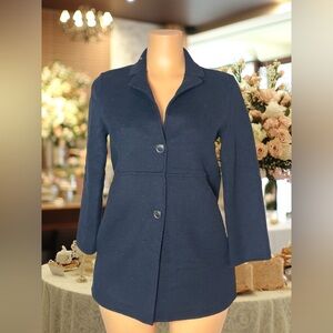 Zara Wool Navy Blazer Jacket